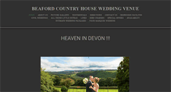 Desktop Screenshot of beafordhouseweddings.co.uk